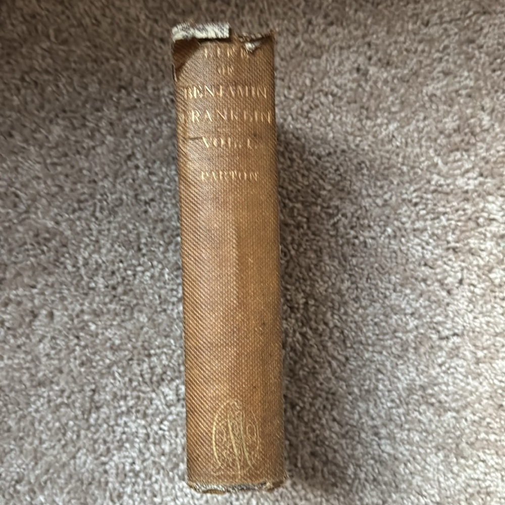 Vintage 1865 “Life and times of Benjamin Franklin” by James Parton Volume 1 - Picture 5 of 6